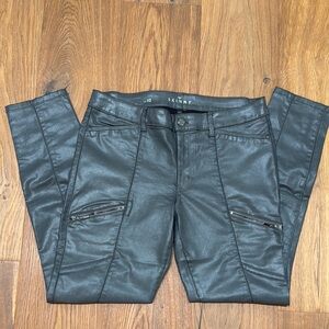 White House Black Market skinny faux leather jeans